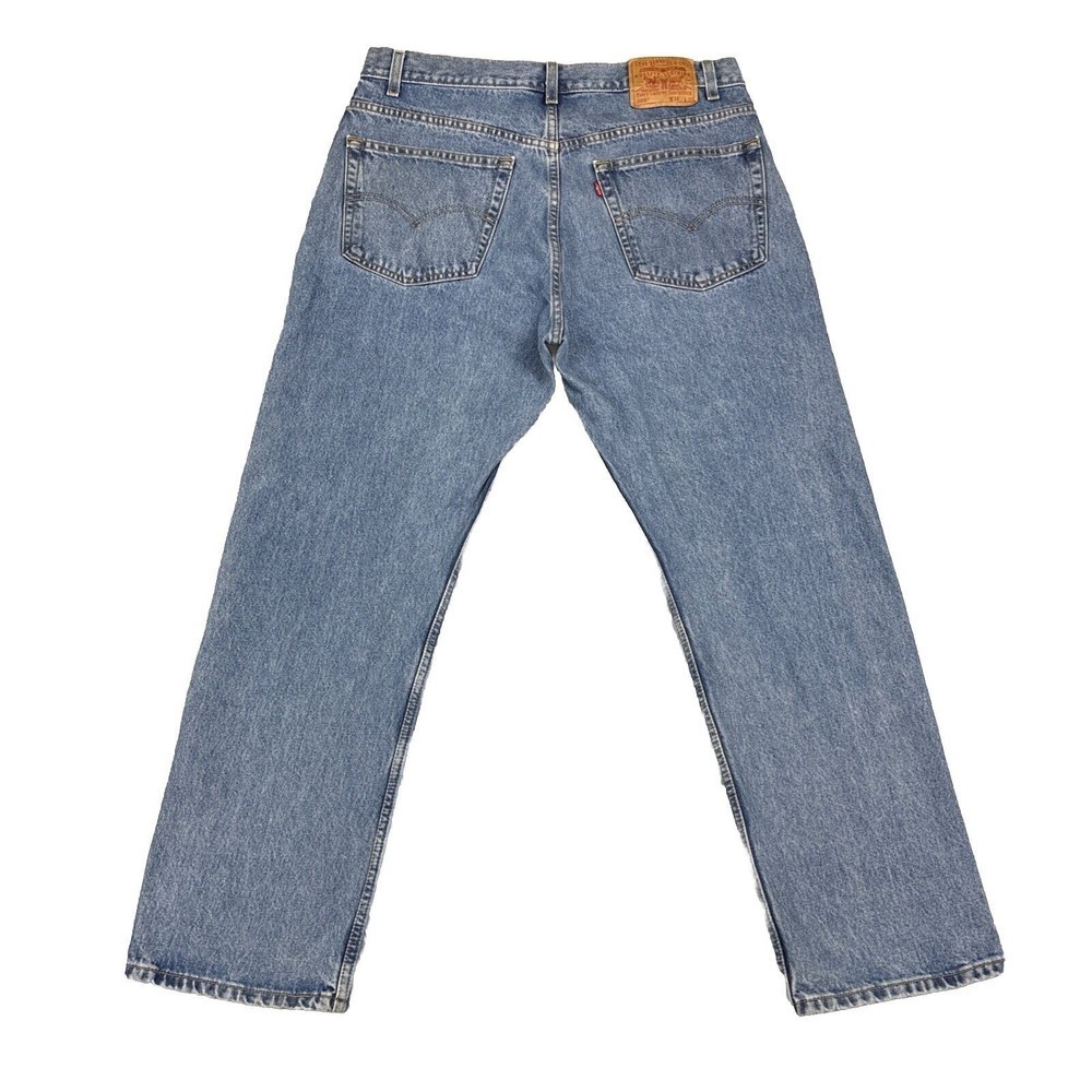 VTG Levis 505 Jeans Mens 36x30 Regular Straight Leg Blue Denim Cowboy Y2K '02